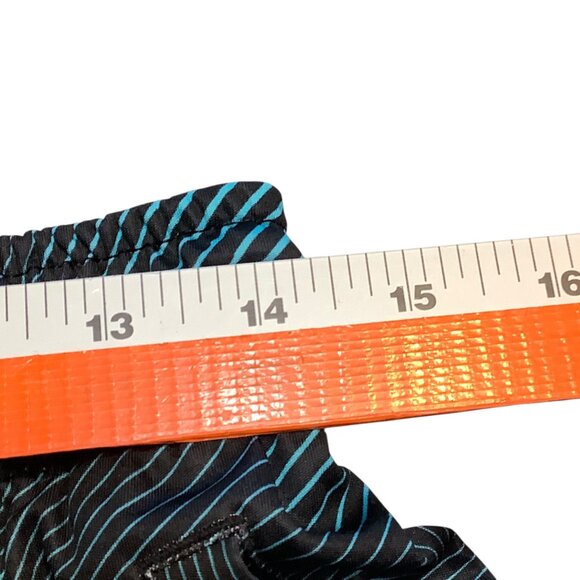 Nike Dri-Fit Men Medium Athletic Basketball Shorts Blue Black Striped - Picture 8 of 12